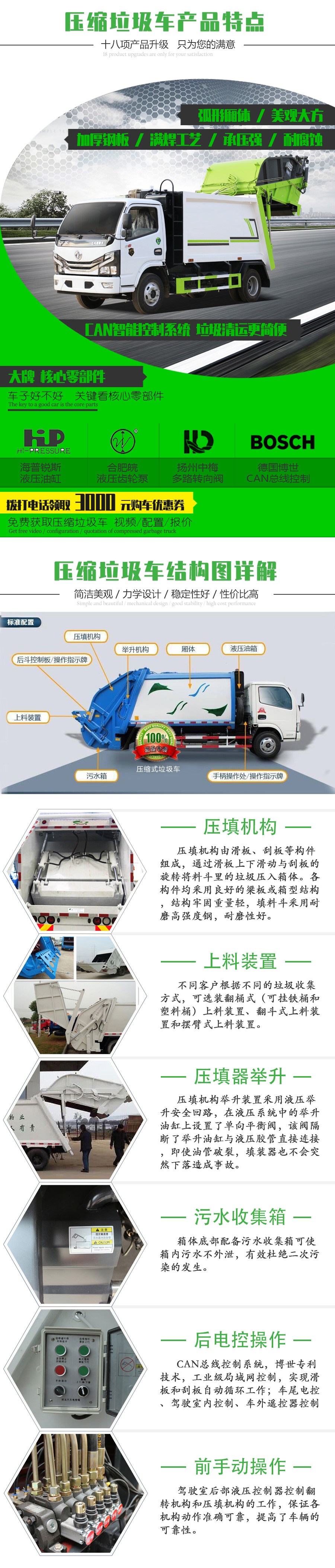 国六大多利卡 8方 压缩垃圾车