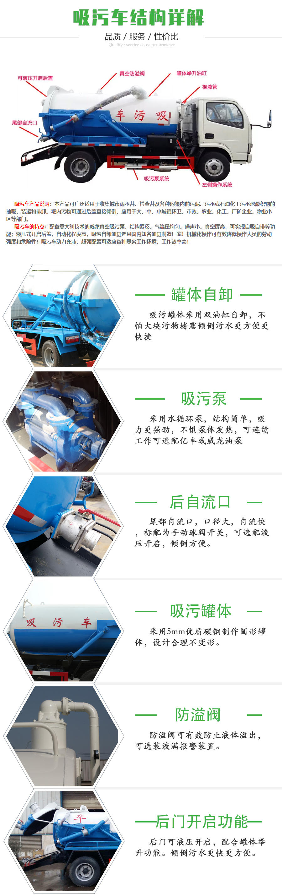 东风福瑞卡5方小型吸污车